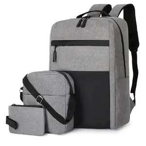 Vente en gros de fabricant, sac d'école pour collège, ensemble de 3 sacs à dos pour ordinateur portable de créateur pour femmes et hommes