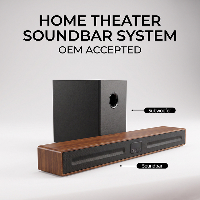 Wholesale Home Audio Soundbar 80W 6.5 Inch Subwoofer Support TF USB AUX Optical Coaxial for TV Home Theater