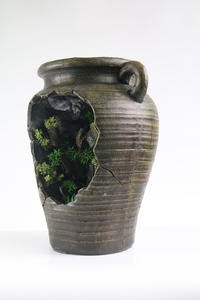 Grietas de resina, jarra, cascada, arcilla, <span class=keywords><strong>fuente</strong></span> de agua para decoración de jardín y Patio al aire libre - Product Image 4