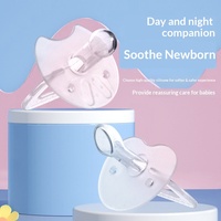 Sucettes en silicone liquide intégral en forme de pouce et de téton, motif uni, pour bébés, pour un sommeil paisible