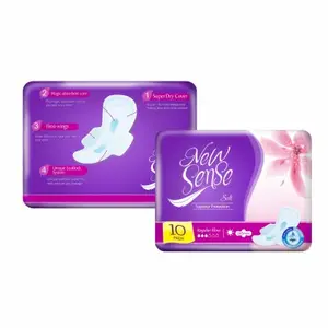 Compresas sanitarias de algodón desechables para mujer, toallitas de algodón transpirables de marca Oem, Natural, baratas