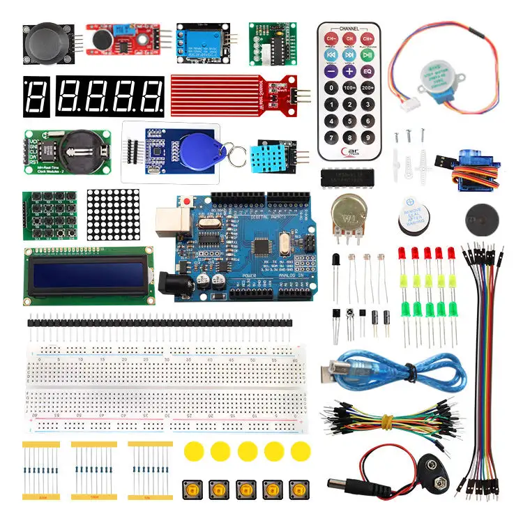 Kit iniciante para arduino, diy, educação, programação rfid, componentes eletrônicos, kit para arduino