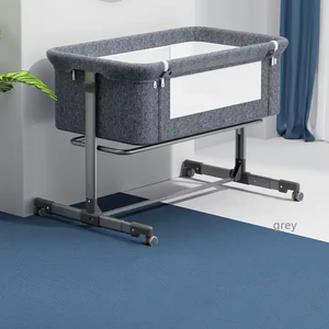 Ensemble de literie pour berceau en métal moderne à vendre avec design co-dormeur et <span class=keywords><strong>grand</strong></span> panier de rangement - Product Image 1