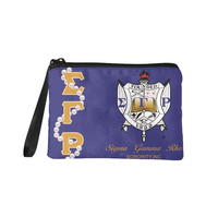 Porte-monnaie de haute qualité avec lettres grecques de sororité, imprimé perles, fermeture éclair, pochette à poignet, logo personnalisé, cadeau pour sœur de sororité
