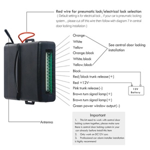 EASYGUARD Universal Keyless Entry Kit Fit for Most Dc 12v Vehicle <b>Remote</b> Trunk Release - Product Image 5