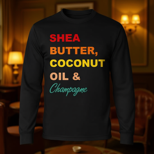 T-shirt rétro à manches longues en coton Shea Butter Coconut Oil Champagne - Product Image 3