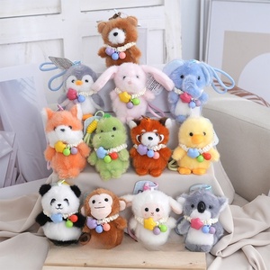 Lindo Llavero de Peluche 3D de Mini Dinosaurio, <span class=keywords><strong>Koala</strong></span>, Conejo, Panda, Mono, para Máquina de Garras, Colgante para Bolso, Animal de Peluche Suave - Product Image 1