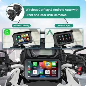 ग्रीनयी मोटरसाइकिल कारप्ले वाटरप्रूफ 1080 पी 5 इंच वाईफाई वायरलेस एंड्रॉइड-ऑटो डीवीडी मॉनिटर डैश कैम जीपीएस - Product Image 4