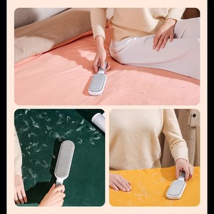 Brosse anti-peluches électrostatique portable pour vêtements en laine, élimination des poils, gris - Product Image 5