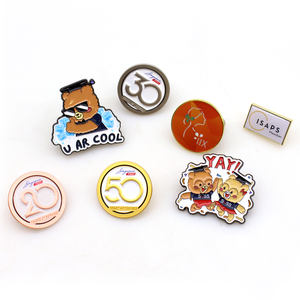 Logo découpé en alliage de zinc personnalisé en usine, insigne de broche en émail mignon, épinglettes en émail dur doux en métal - Product Image 3