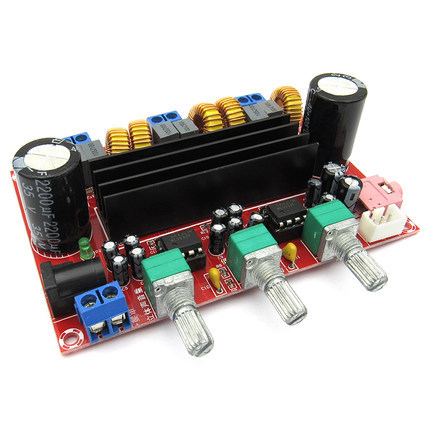 TPA3116D2 Audio Amplifier Board 50Wx2+100W 2.1 Channel Digital Subwoofer Power 12~24V Audio Amplifier XH-M139