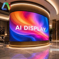 Écran LED flexible incurvé mural, mur vidéo P1.5 P2.5, panneau souple mince, 7680Hz, 8K, lisible en plein soleil, intérieur, bureau