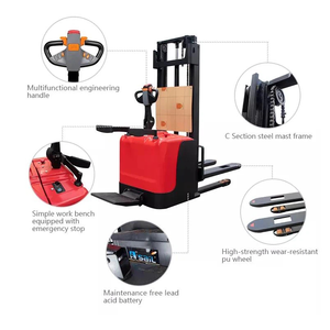 JIN YANG HU carretilla elevadora eléctrica de doble alcance apilador de tijera telescópica <span class=keywords><strong>walkie</strong></span> apilador - Product Image 3