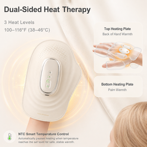 Masajeador de Manos Eléctrico Recargable con Forma de Guante, Doble Cara con Calor y Compresión de Aire, Alivio del Dolor en Dedos, Palma y Muñeca - Product Image 3