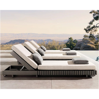 Chaises longues d'extérieur modernes meubles au bord de la piscine chaise de plage chaise longue de l'hôtel lit de repos d'extérieur chaise longue au bord de la piscine