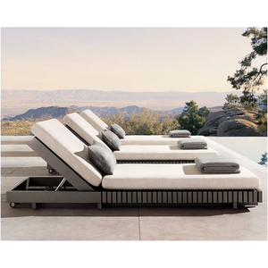 <span class=keywords><strong>Tumbonas</strong></span> modernas para exteriores, muebles junto a la piscina, tumbona, silla de playa, tumbona para piscina de Hotel, cama de día al aire libre, sillón junto a la piscina - Product Image 4