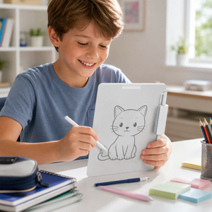 Nouveauté : Bloc-notes intelligent réutilisable sans encre, tableau effaçable de 10 pouces, tableau blanc magnétique pour le dessin des enfants, papeterie - Product Image 6