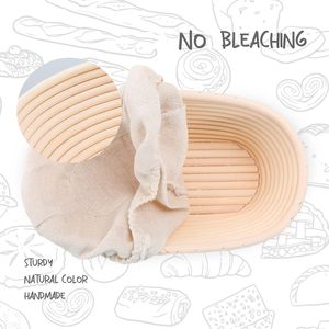 Custom Handmade Eco-Friendly Solid Wood <b>Bread</b> Proofing & Fermentation <b>Basket</b> Set with Breadboard Custom Color Carton Packaging - Product Image 4