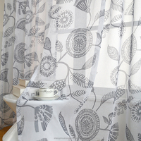 Rideaux de ferme à imprimés floraux de style nordique Simple Ins Oeillet Top Back Tab Boho Rideaux de fenêtre 2 panneaux pour la maison Salon