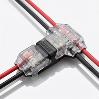 Cable de Extensión LED RGB de Cobre de 20-22 AWG y 10 A para PC, Conectores de Empalme Rápido en T de 3 Vías, Luces Lineales, Guirnaldas de Luces, Carpas para Ferias Comerciales