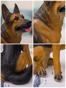 Escultura de Perro Pastor Alemán, Figura Decorativa de Animal, Adorno de Resina para Hogar, Oficina, Entrada, Jardín o Mesa, Arte de Perro Pequeño - Product Image 4