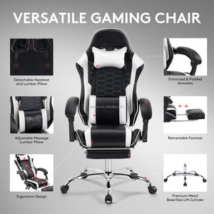 Barato Racing Simulator Cockpit Gaming Silla con cabeza extraíble y almohadas lumbares Cadeira Gamer ergonómico para la venta - Product Image 6