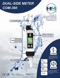 M medidor digital COM-<span class=keywords><strong>360</strong></span> <span class=keywords><strong>ph</strong></span>/ec/tds/temp, à prova d'água - Product Image 2