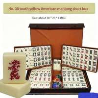 Ensemble complet de Mahjong en mélamine style Western américain, jeu portable pour les fêtes et divertissements à domicile et les soirées intérieures