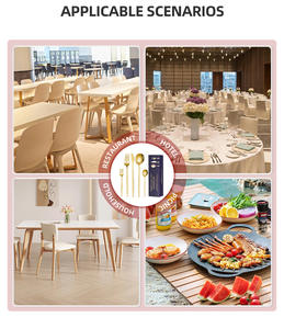 24PCS Ensemble de couverts en acier inoxydable pour restaurant occidental portable de voyage à domicile Portuga vente en gros - Product Image 6