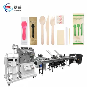 Individually Plastic Wooden Ice Cream Edible Spoons Packaging Machine Small Yoghurt Spoon Wrapped Packing Machine
