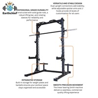 Machine Smith professionnelle en acier de haute qualité, demi-rack multifonctionnel pour l'exercice de musculation et de squat