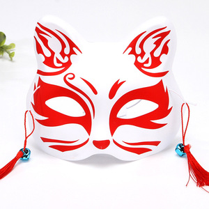 ของเล่นคอสเพลย์ของตกแต่งวันฮาโลวีนวันหยุดหน้ากากสุนัขจิ้งจอกระฆังเสือน่ารักลูกแมวชุดหน้ากากพลาสติกสำหรับงานปาร์ตี้ - Product Image 3