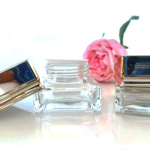 Contenedor de crema corporal para cuidado de la piel de lujo, tarro cosmético de vidrio, embalaje Square20ml, 30 Ml, 50ml con tapa dorada, crema de plástico para el cuidado de la piel KZ - Product Image 3