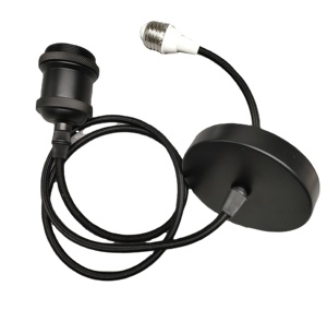 E26 a E26 portalámparas de tornillo colgante vintage <span class=keywords><strong>con</strong></span> <span class=keywords><strong>cable</strong></span> de tela - Product Image 1