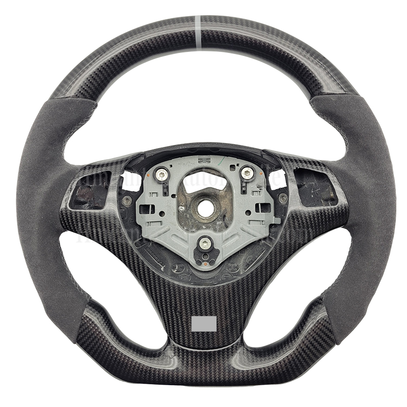 Alcantara + คาร์บอนไฟเบอร์ + แถบสีเทา + เย็บสีเทา