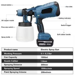Máquina <span class=keywords><strong>de</strong></span> pulverización <span class=keywords><strong>de</strong></span> pintura inalámbrica con batería <span class=keywords><strong>de</strong></span> litio portátil <span class=keywords><strong>de</strong></span> 21V, Mini pistola <span class=keywords><strong>de</strong></span> pintura eléctrica <span class=keywords><strong>para</strong></span> el hogar, boquilla <span class=keywords><strong>de</strong></span> 1,3mm <span class=keywords><strong>para</strong></span> bricolaje Industrial <span class=keywords><strong>de</strong></span> 18V - Product Image 5
