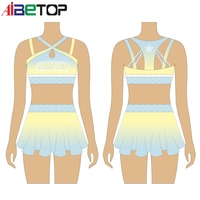 Hot Custom Youth Training Competition Cheer Practice Wear Crop Top Cheerleading Uniformes Filles Set Strass Free Design