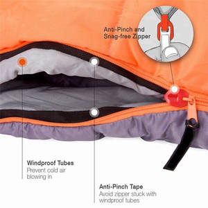 Saco de Dormir de Nailon Amarillo de Alta Calidad, Saco de Dormir <span class=keywords><strong>Aizawa</strong></span> con Capucha, Colchoneta para Dormir - Product Image 5