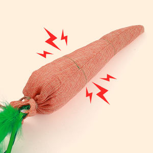 Toptan sevimli çuval bezi malzeme ile havuç Catnip Pet kedi çiğnemek oyuncaklar PP pamuk kedi peluş oyuncak keten catpet Pet malzemeleri - Product Image 3