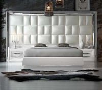 Cadre de lit double en cuir souple de luxe haut de gamme, nouveau design contemporain moderne, taille extra-large