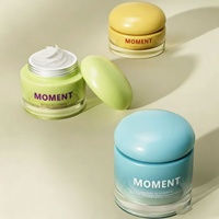 Pots cosmétiques en verre à large ouverture de 20g/30g/50g/80g/120g pour crèmes de soin, crèmes pour le visage, masques à l'argile et huiles essentielles