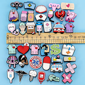 Jimat sepatu PVC Medis Set stetoskop dokter perawat rumah sakit Aksesori bakiak karet lucu hadiah Aksesori pekerja kesehatan jimat sepatu - Product Image 2