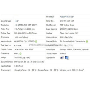 หน้าจอใหม่แกะกล่องแท้รุ่น NL10276BC24-21F ขนาด 12.1 นิ้ว ความละเอียด 1024*768 จอแอลซีดี NL10276BC24-21F - Product Image 4