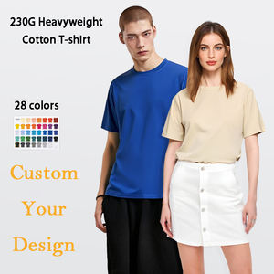 Camiseta Lisa de Alta Calidad y Bajo Precio, 230 g/m², con Logotipo Personalizado, de Algodón, Oversize, de Lujo, con Hombros Caídos, para Hombre - Product Image 1