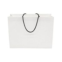 Sacs en carton ivoire personnalisés au prix d'usine pour le shopping, sacs en papier recyclable pour l'emballage de vêtements