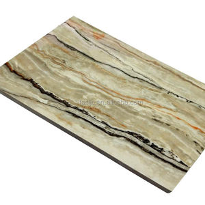 1220x2440x8mm <span class=keywords><strong>peinture</strong></span> UV imitation marbre panneau de base en fibre de <span class=keywords><strong>ciment</strong></span> imperméable pour décoration intérieure panneau mural de revêtement - Product Image 1