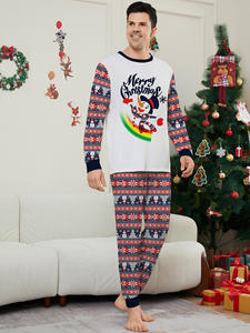 Conjunto de pijamas navideños Family 2024 Snowman Print Conjunto de pijama navideño para mujer Ropa de bebé con temática navideña - Product Image 2