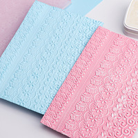 Plaque de gaufrage en plastique avec pince à texture 3D pour vacances, fournitures de bricolage avec plaque et pochoir