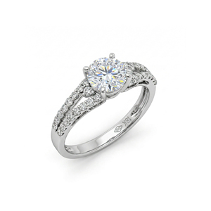 Custom S925/10K/14K/18K Solid Gold 1 Carat Round Lab Grown Diamond IGI Certified Wedding Party <b>Ring</b> VVS-VS Quality Brilliant Cut - Product Image 1