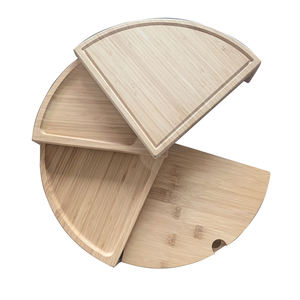 Nueva Tabla de Quesos y Charcutería de Bambú con Juego de Cuchillos, se Almacena en Forma Compacta y se Abre hasta un Diámetro de 18 Pulgadas - Product Image 2